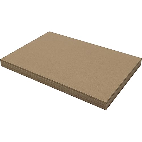 25 Chipboard Sheets 11 x 17 inch - 50pt (point) Heavy Weight Brown Kraft Cardboard for Scrapbooking & Picture Frame Backing (.050 Caliper Thick) Paper Board | MagicWater Supply