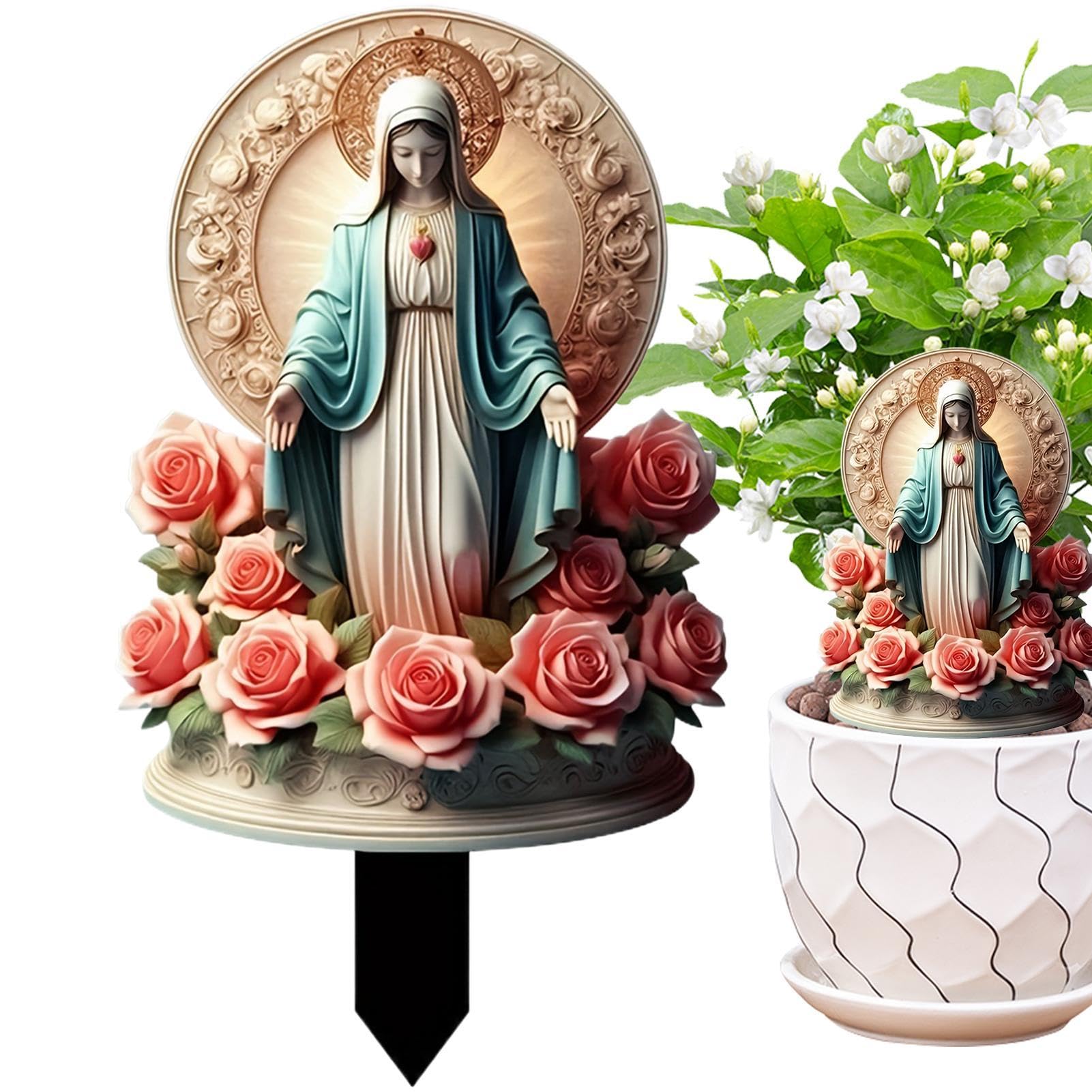 Mary Catholic Mother Statue - Blessed Outdoor Statue for Garden, Patio, Lawn - Art Decor