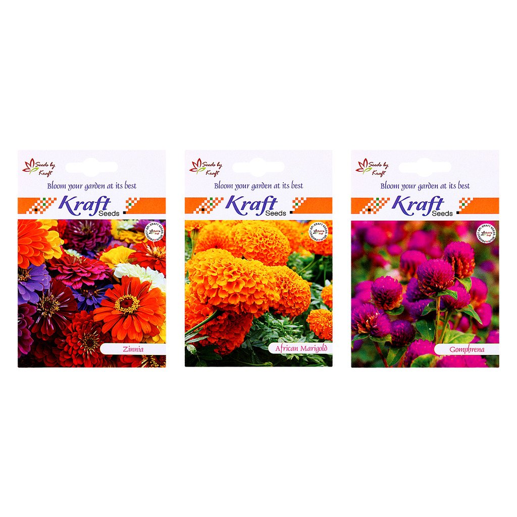 Kraft Seeds Flower Seed Packet (Pack of 3) Amazon.in Garden & Outdoors
