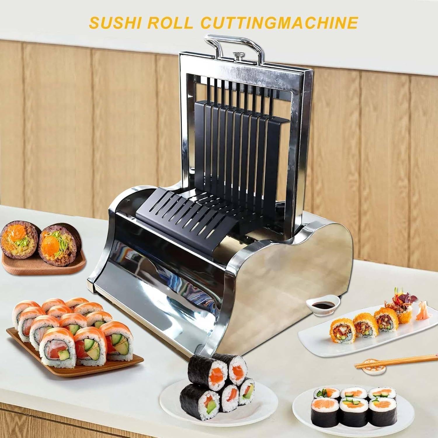 Ręczny nóż do sushi - stal nierdzewna 304, 8/10/12 segmentów, dla początkujących i profesjonalistów
