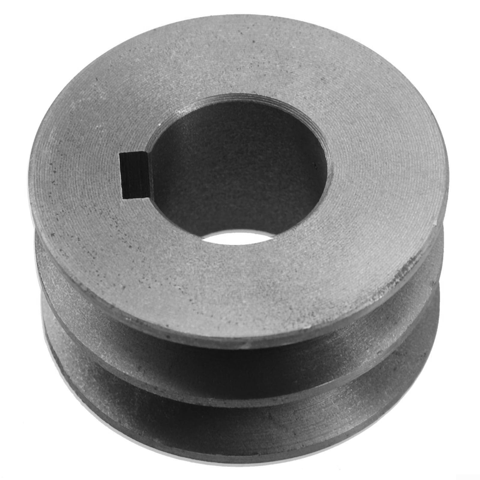 Polea de correa en V de hierro fundido, doble ranura 64x30x28mm para motor