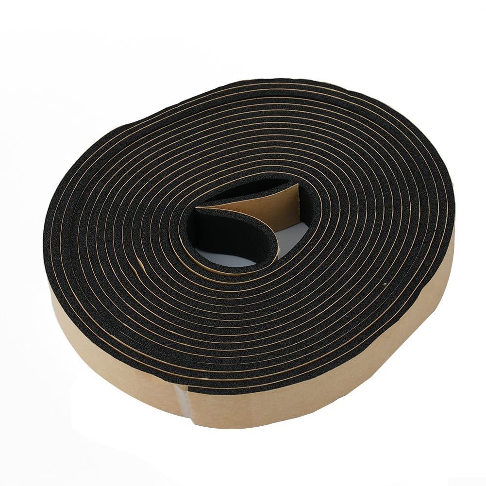 Burlete de sellado de vidrio para puerta lateral de coche de 5 m para lado delantero y trasero, tira de sellado de espuma con cinta M de doble cara, 20 mm x 5 m x 3 mm,