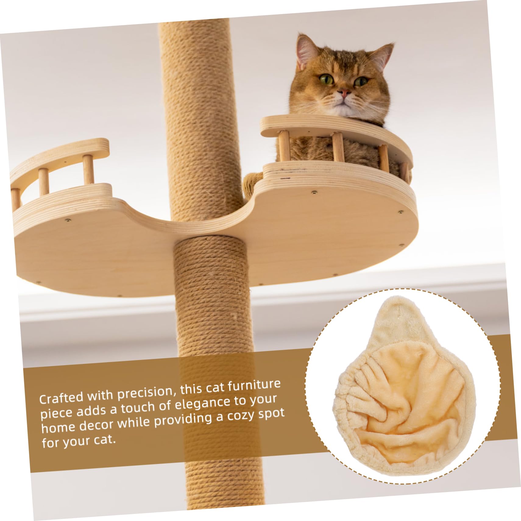 Cat Tree Hammock Per Gatti Culla Morbida Con Accessori Per Arrampicata e Giochi Letto Per Gatti Da Design Elegante e Funzionale Per Attività Fisica e Riposo