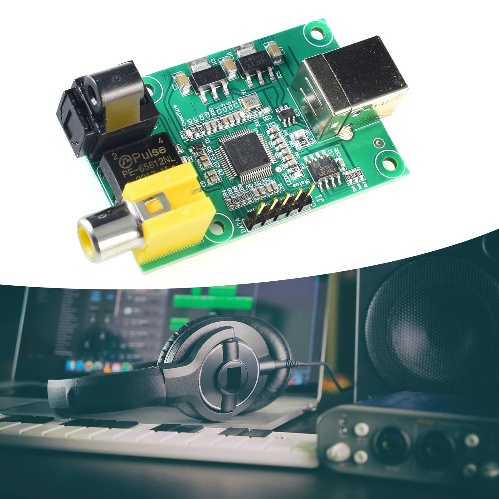 ZIRANU LJMSA9123 USB to 24BIT Auditory Controller Module with SPDIF and I2S Outputs Delivers 24BIT 192KHz Highly Sound