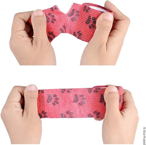 Miniatura 4 de Vendaje autoadherente Cinta de envoltura de lesiones para perros Paquete de 6 Soporta músculos y articulaciones No se adhiere al cabello