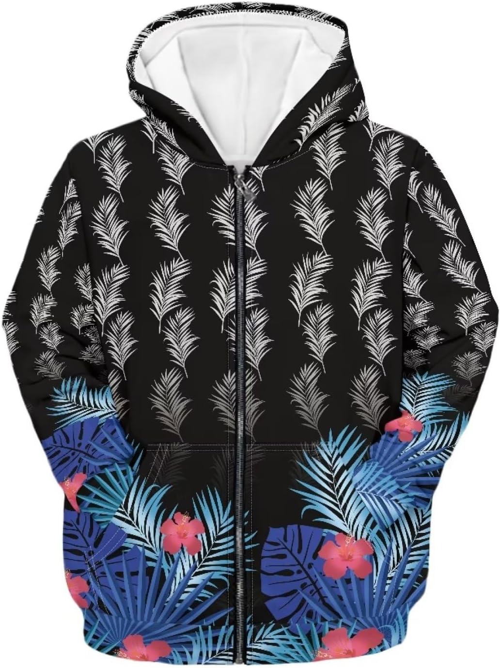 AmzPrint Girl Hoodie Fall Winter Zip Up Hoodies Oversized Sweatshirts Long Sleeve Casual Fall Jacket Clothes