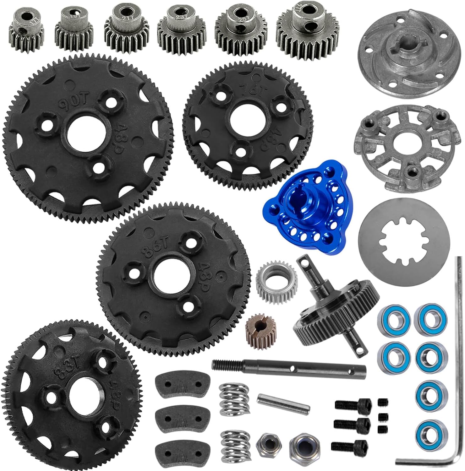 Metal Steel 6878 Differential Gear Slipper Clutch Diff Gear Spur Gear for Traxxas Slash 4X4 / Stampede 4X4 / Rustle 4X4, Replace