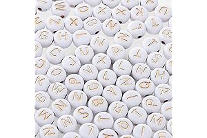 Rose Gold Letter Beads for Crafting Elegance