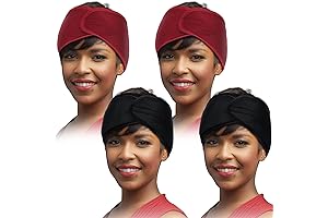 4 Pieces Mesh Hair Wrap for Black Women