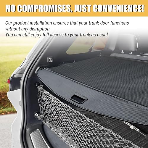 Miniatura 5 de Cubierta de carga retráctil para Jeep Grand Cherokee 2022 2023 2024 2024 Cubierta retráctil para maletero trasero de carga, cubierta de seguridad