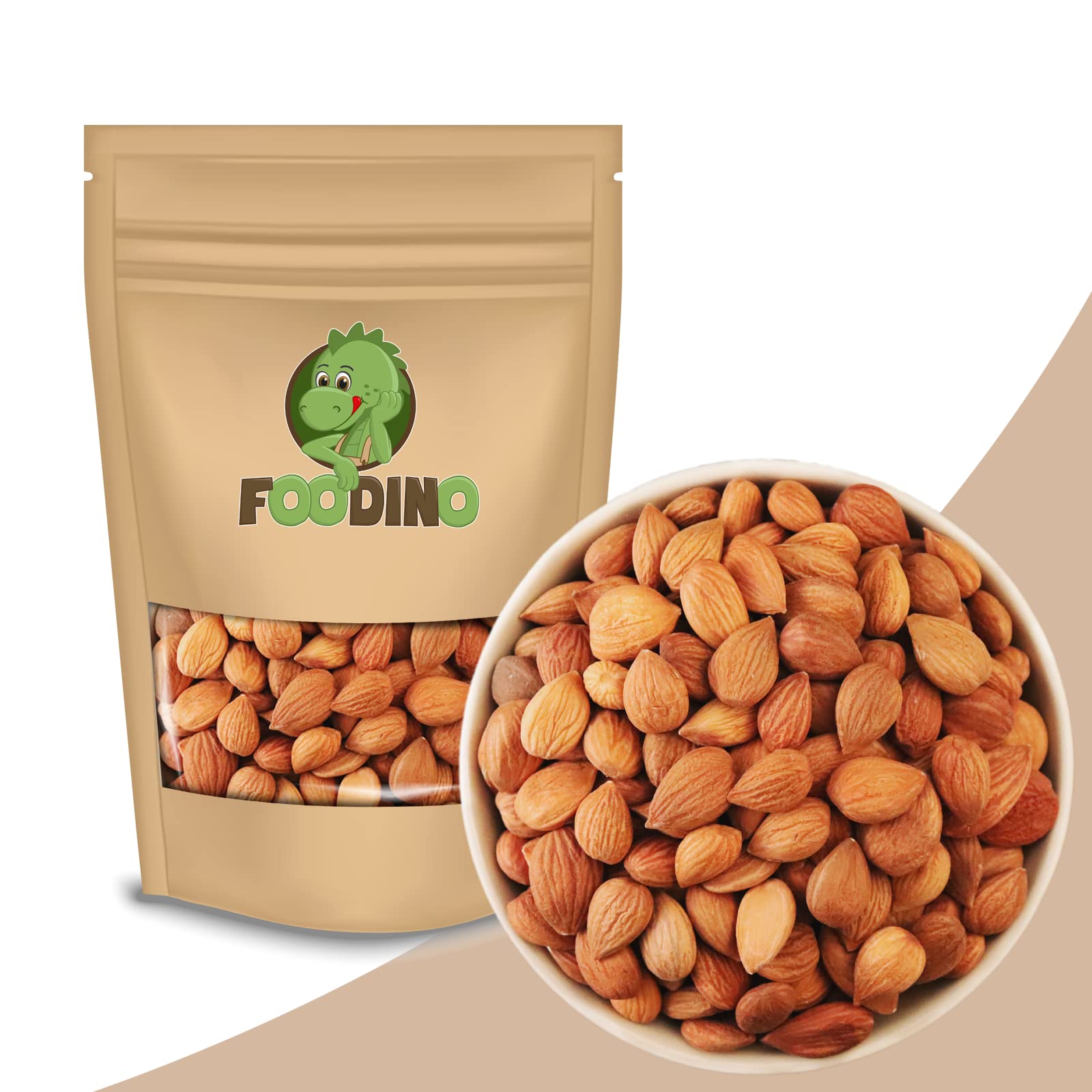 Aprikosenkerne bitter ganz naturbelassen ungesalzen ungeschwefelt unbehandelt ungeröstet Natural 1000g - 5kg wiederverschließbar Premium Qualität FOODINO (1000g Beutel)