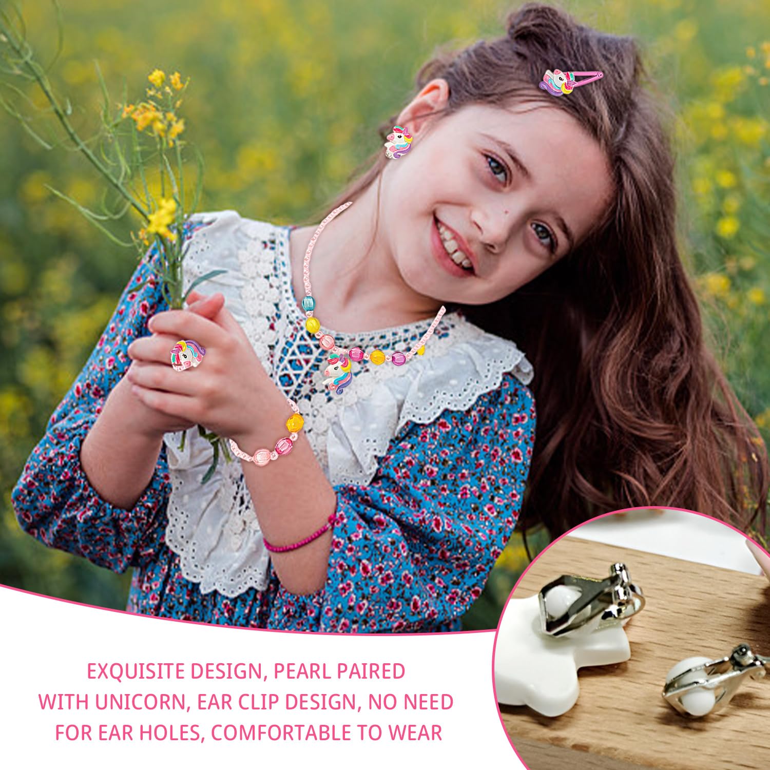 NIDHFG 2 Sets Of Children'S Jewelry Sets, Cute Cartoon Jewelry, Party Gifts, Girls' Jewelry, Girls' Dressing Supplies. - Image 3
