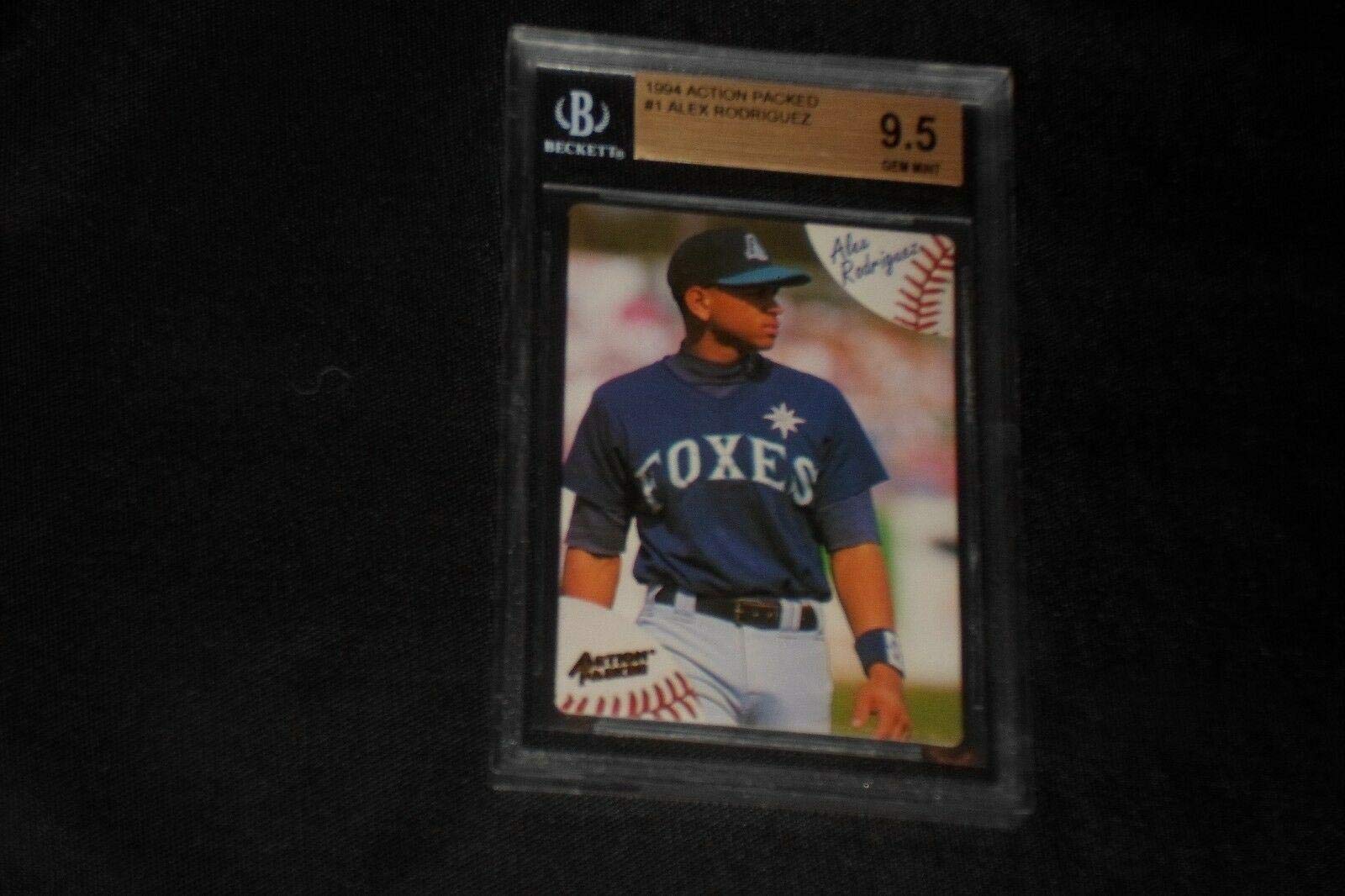 Amazon.com: Alex Rodriguez 1994 Action Packed Rookie Card #1 Bgs 9.5 Gem  Mint Mariners - Baseball Slabbed Rookie Cards : Collectibles & Fine Art