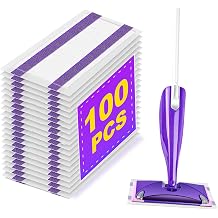 100 Pack Disposable Wetjet Pads Refills for Swiffer Wet Jet Mops, 4 Layers Thickened | Super Heavy-Duty Absorbent | Stickiness, Absorbent for Household Cleaning & Suit All Multi-Surface