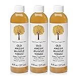 Caleb Treeze Old Amish Muscle Tonic 8 fl oz, Restless Legs, Muscle Cramps & Spasm Relief, Leg Cramps Relief, Foot Cramps Relief- Pack of 3