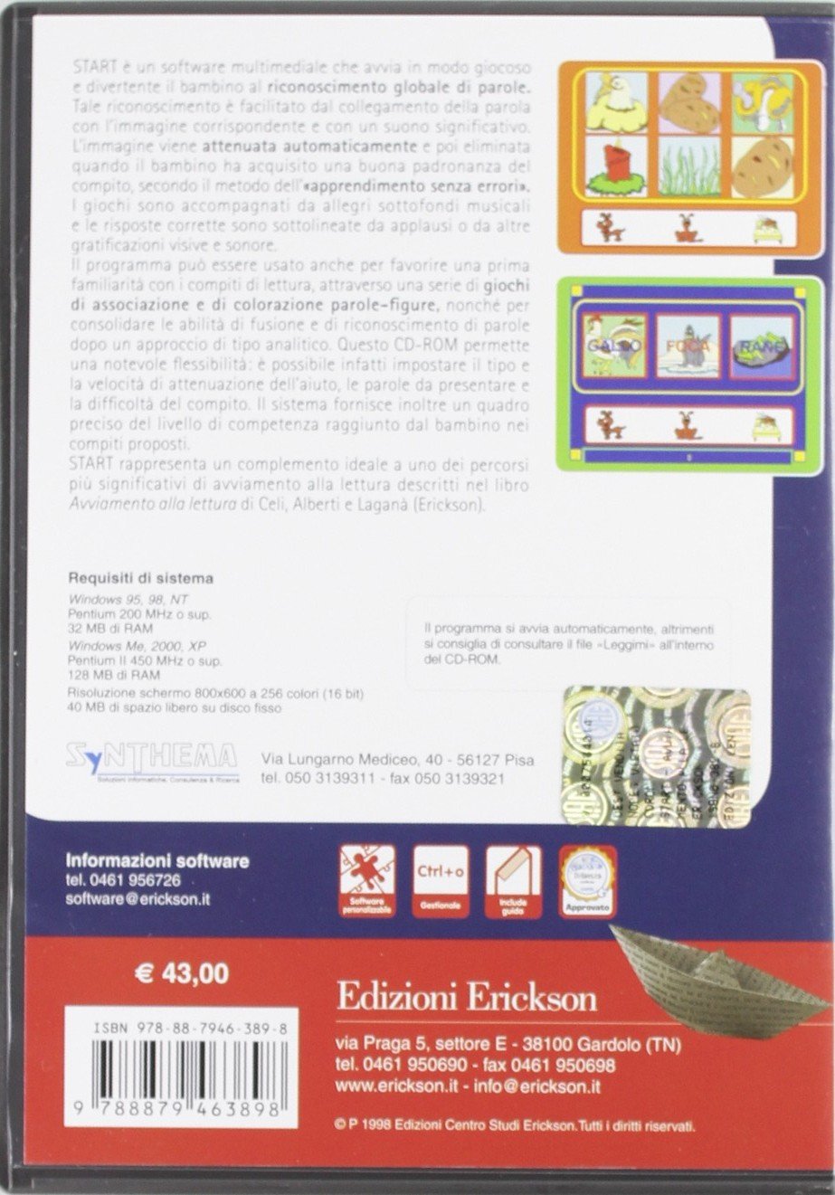 Start. Avviamento alla lettura. Lettura globale con il metodo «senza errori». CD-ROM
