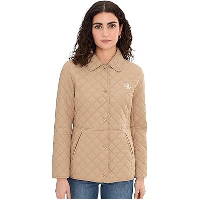 Lauren Ralph Lauren Blazer Quilt Contrast Lrl Embroid birch tan