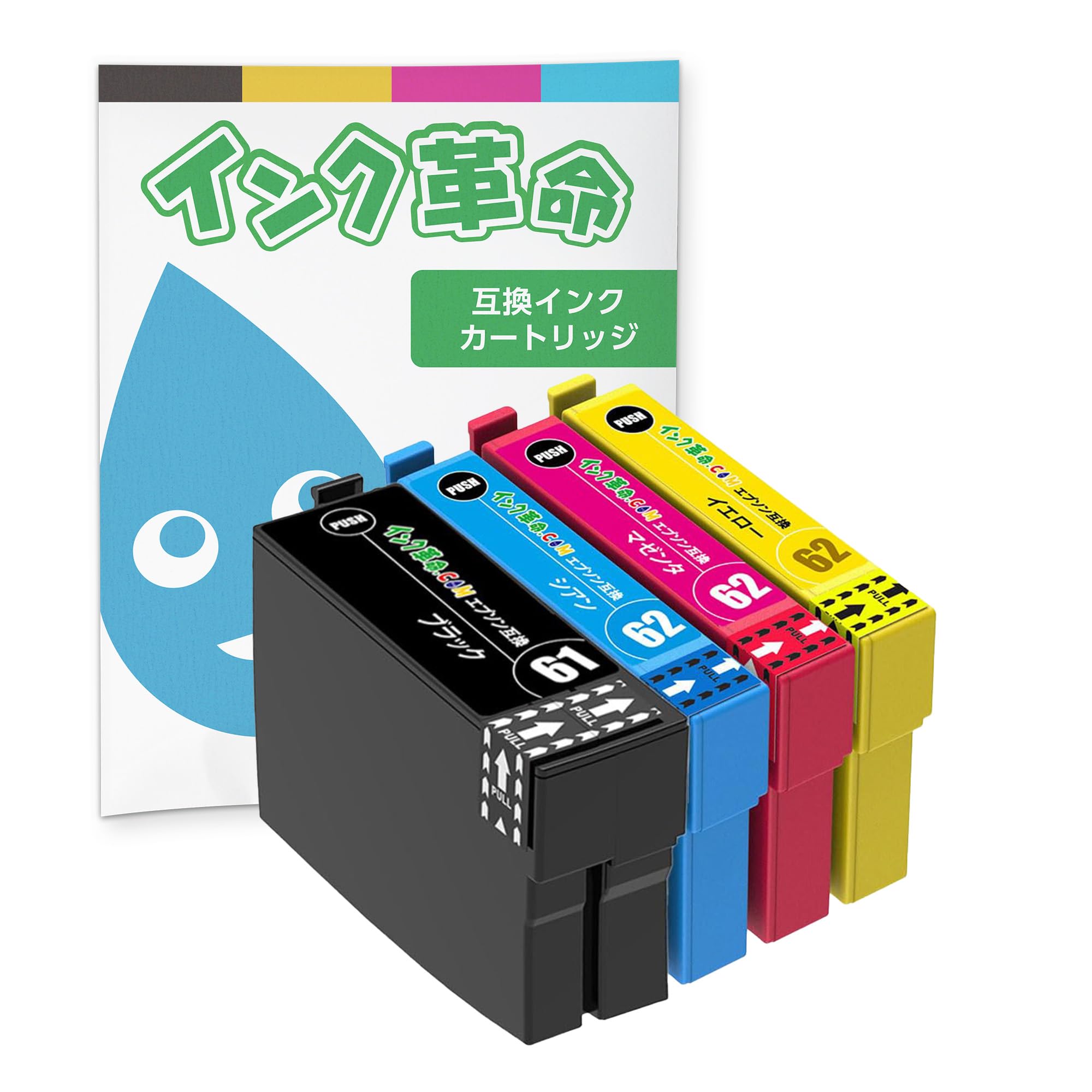 Amazon.co.jp: 【インク革命】 EPSON用 IC4CL6162 互換インク 4色