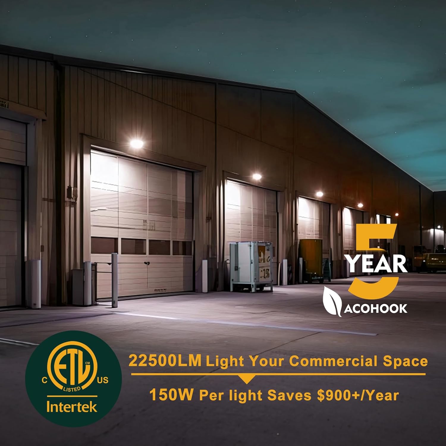 2Pack 150W(164x1W LED) LED Wall Pack Lights, 100-277v Dusk to Dawn with Photocell, 22500LM 5000K Daylight IP65 Waterproof Wall Mount Outdoor Security Lighting Fixtures, Energy Saving-Brown