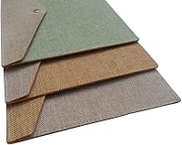 Vista 9 de Carpeta de archivos A4 duradera, portafolio, sobre de fieltro con cierre a presión, juego de 2 unidades, beige y marrón