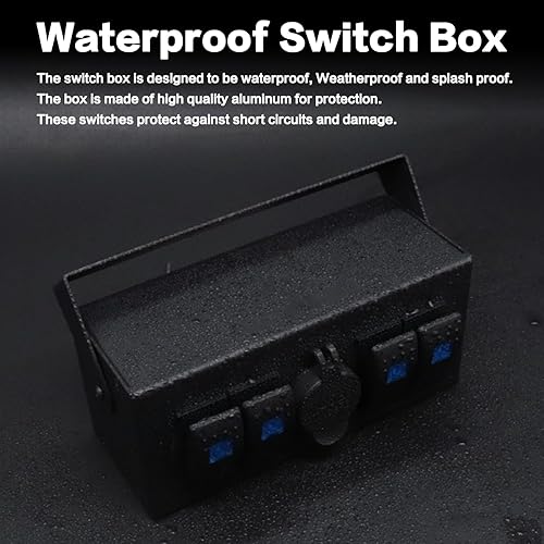 Miniatura 7 de IZTOSS Panel de interruptor de encendido y apagado de 5 pines con kits de cableado para barco marino, coche, vehículos recreativos, camiones