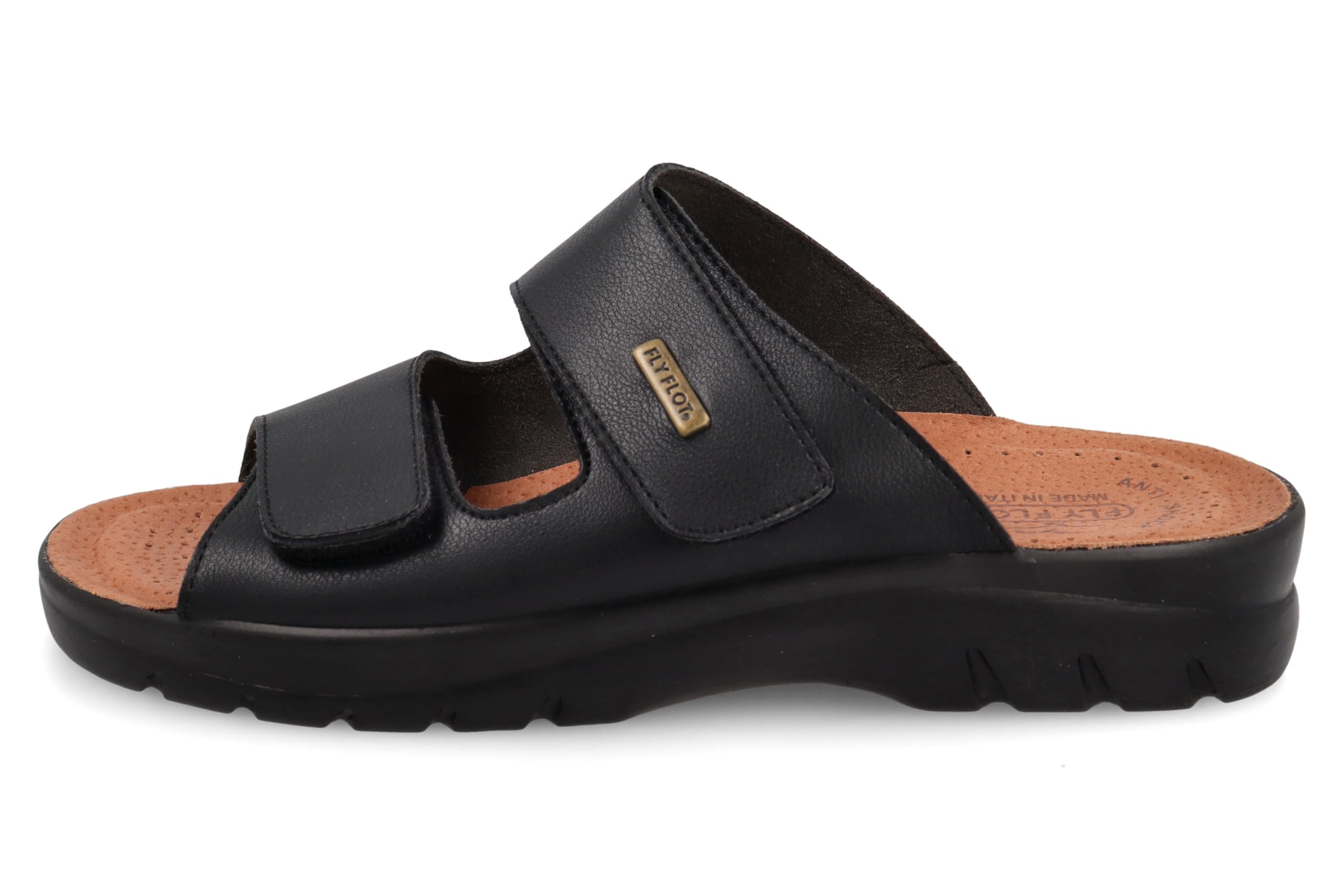 Fly Flot Ciabatte Uomo In Microfibra Elastica Con Strappo Regolabile, Sottopiede Imbottito Antishock In Pelle CiabatteUomo