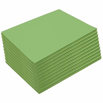 Colorations 9" x 12" Mediumweight GreenConstruction Paper - 500 Sheets, Bulk Pack Art Paper, Arts and Crafts, School Supplies, Drawing, Coloring, Painting, 3D Art Paper