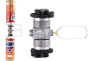 Campingmoon Fuel Canister Recycle Tool, Z15 Gas Saver Valve, Portable Linde Valve Adapter
