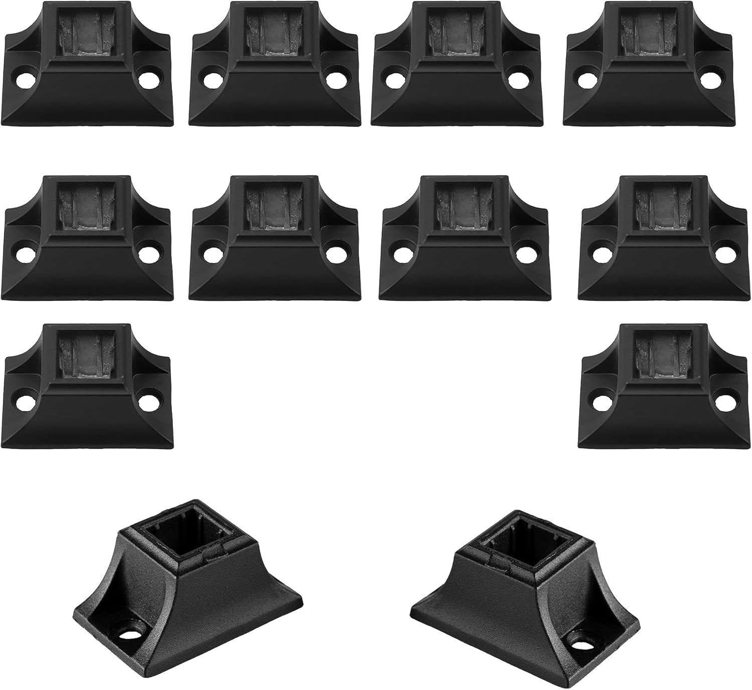 Tension Adjustable 1/2" Square Iron Baluster Swivel Shoes for Indoor Staircase Pack of 30pcs