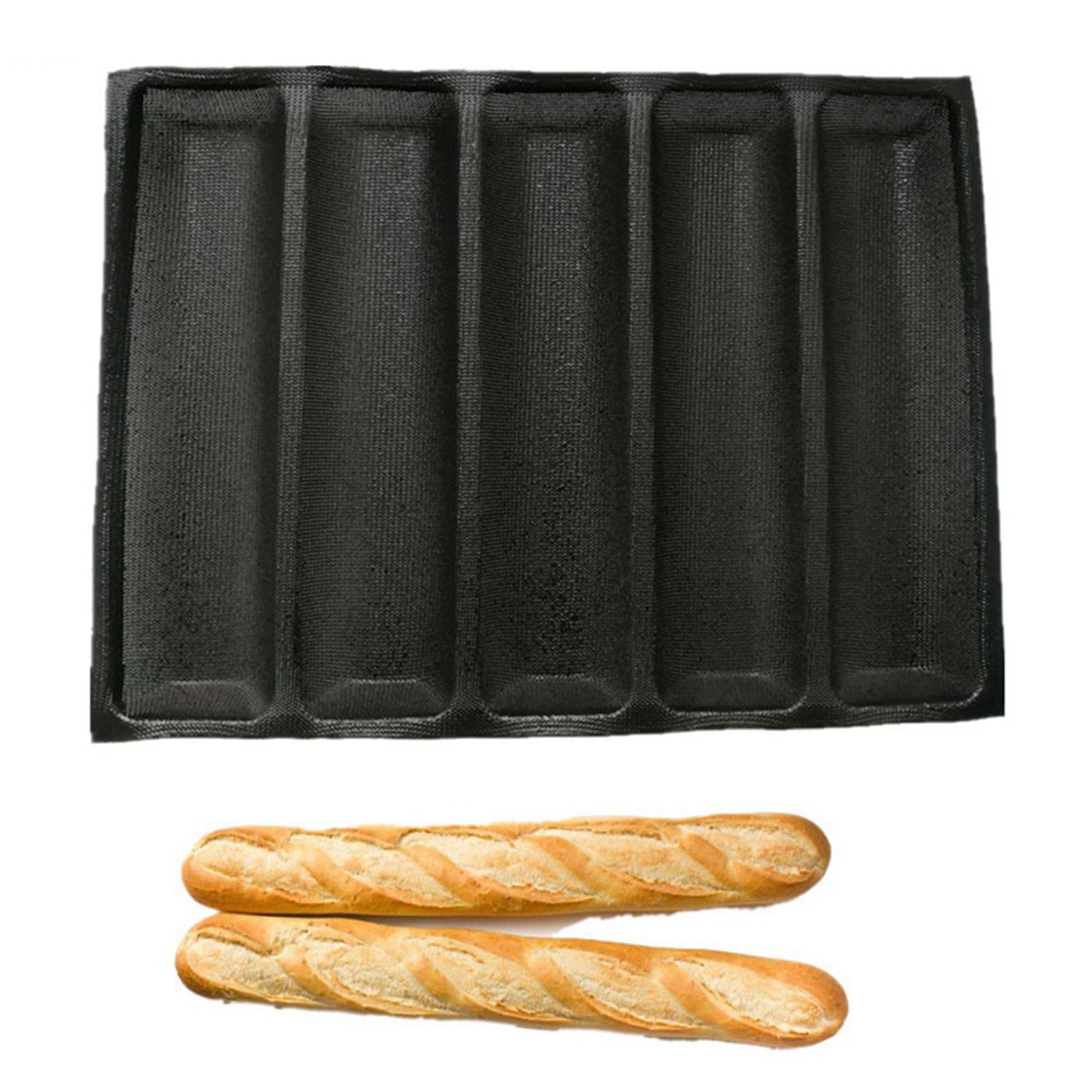 Juego de 4 moldes de silicona perforados para sándwich, molde para pan francés, base de alimentos, 5 bandejas antiadherentes