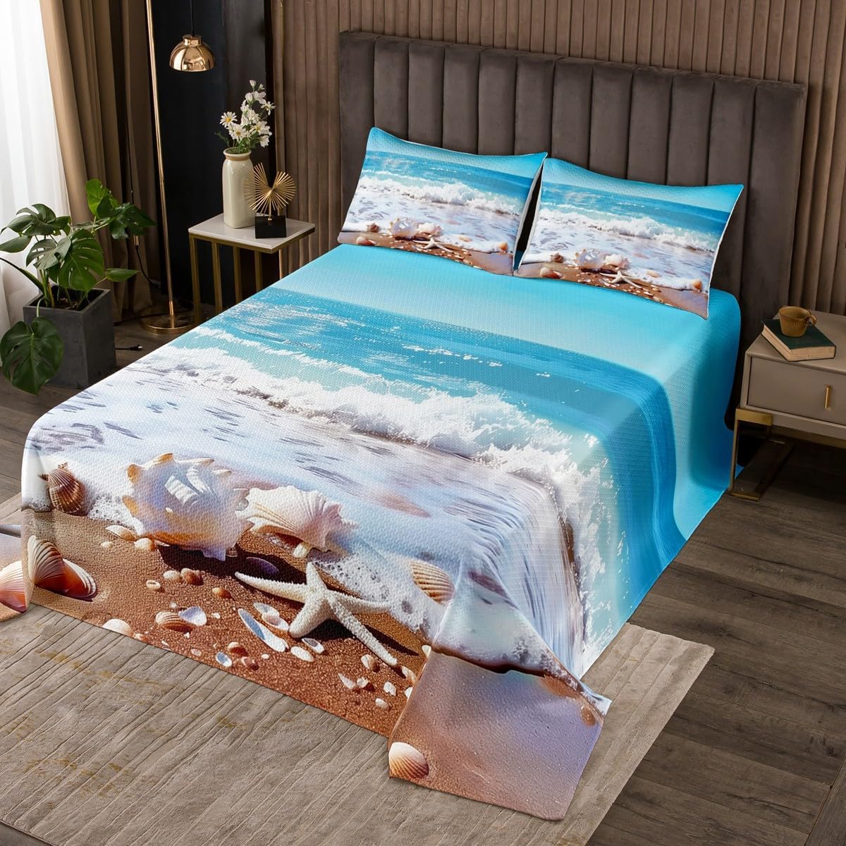 Homewish Rainbow Colorful Bedspread Queen Size,Bright Stars Galaxy Quilt Sets 3Pcs for Kids Teens Youth Room Decor,Watercolor Gradient Bedding Sets Fashion Vivid Down Comforter,2 Pillowcases