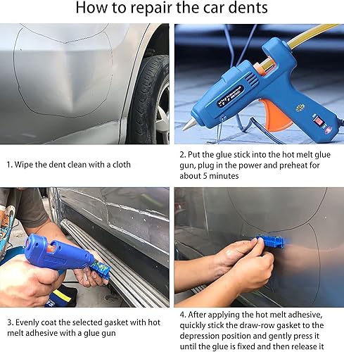 Miniatura 4 de Herramientas de reparación de carrocerías, kit de eliminación de abolladuras de automóvil sin pintura para automóvil, kit de eliminación de Tirador