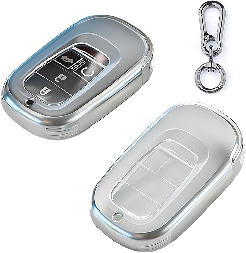 Spidvunx Funda para llavero Honda, funda de TPU suave de alta calidad compatible con Honda Civic Accord Jade Honda Pilot CR-V XR-V HR-V 2023,