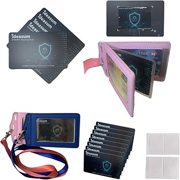 RFID Blocking Cards Set, Bank Cards Anti-Scan,Wallet Defender. | 8 Cards &2 Cardholders &4 Stickers, Credit Cards Anti-Theft, Pers. Info RFID Protection, Family Daily or Travel Use.