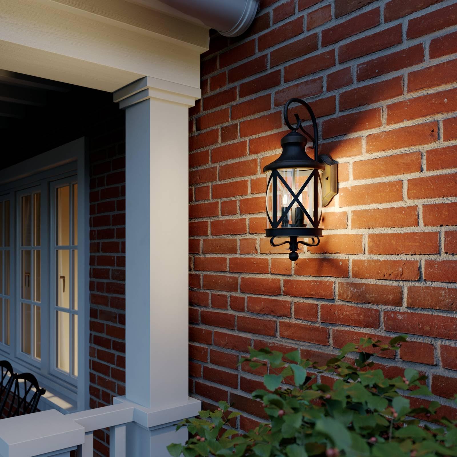 Lucande Applique da esterni dimmerabile (Antico) colore Marrone, in Metallo applique lampada LED outdoor per facciata/parete terrazzo e balcone