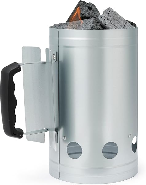 Amazon Basics Fire Starter Charcoal Starters for Charcoal Grill and Barbecues, Silver, 1-Pack - 1