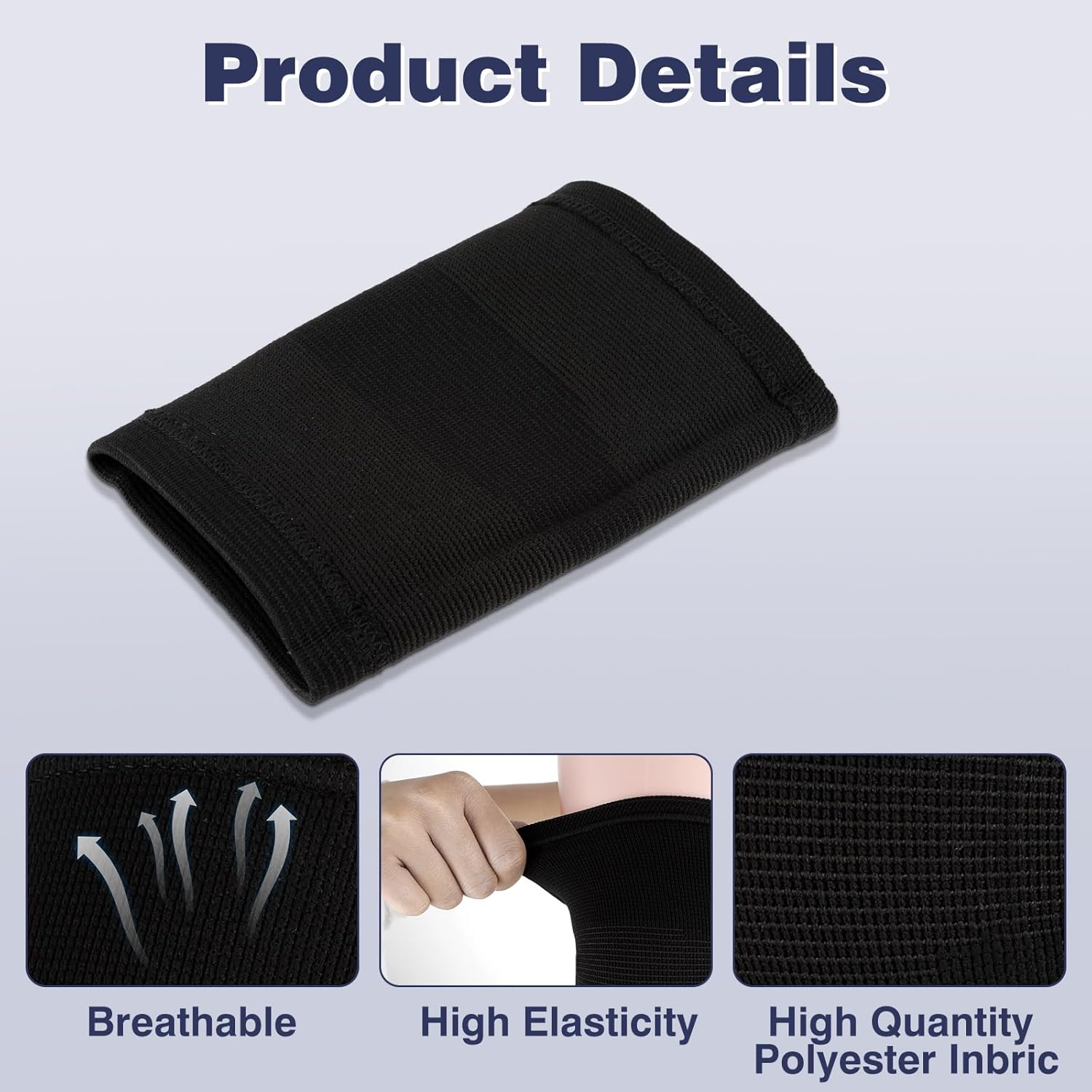 Kids Knee Sleeve Brace, 1 Pair Knee Compression Sleeve Breathable Children Knees Support Pad Elastic Soft Knees Protectors for Volleyball Football Dance Yoga Tennis Running Cycling Climbing(M) - Image 3