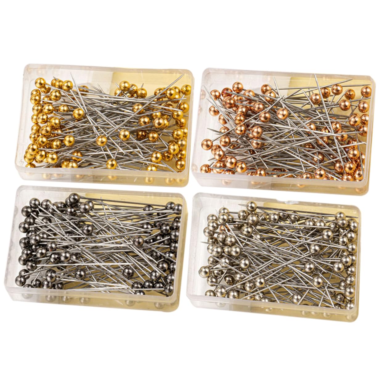 HOMSFOU DIY Corsage Pin 400pcs Embroidery Straight Pin Safe for Craft Projects Plastic Case