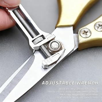 Compact Titanium Multitool, Mini Multitool Wrench with Adjustable Pocket Wrench, Bottle Opener, Nail Puller & EDC Multi-Tool for Camping, Hiking, Travel (2)
