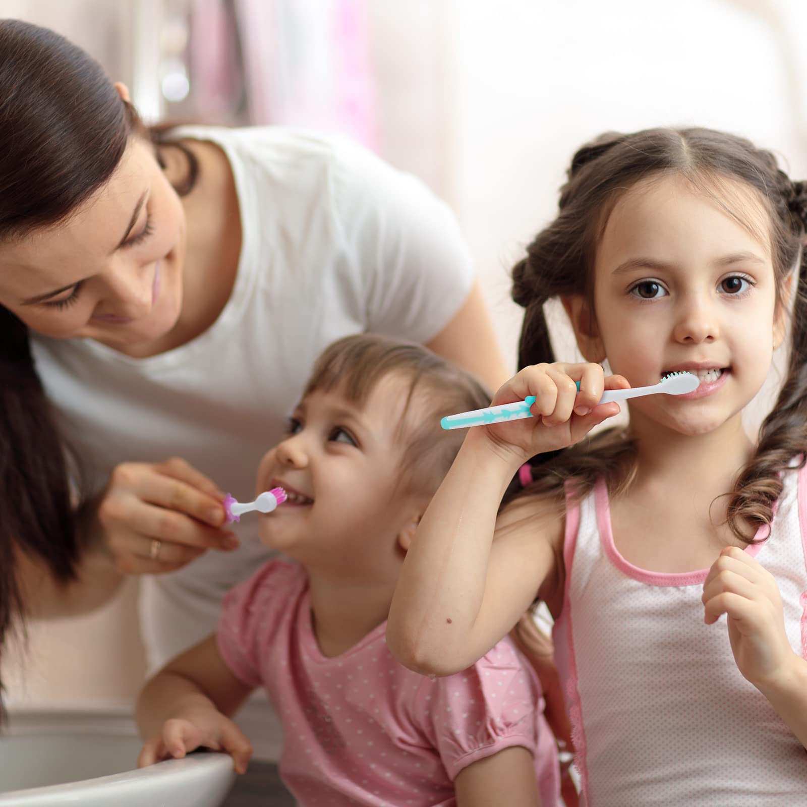 300 spazzolini da denti per bambini confezionati singolarmente, morbidi spazzolini da denti a forma di panda, spazzolini da denti da viaggio per bambini, con setole morbide e manico in gomma, per