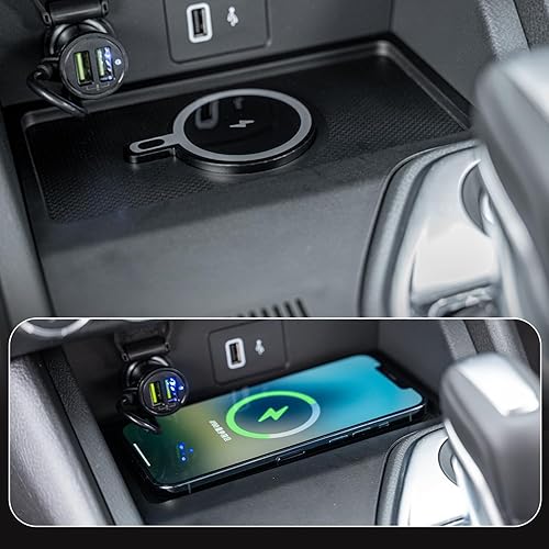 Miniatura 5 de Xipoo Bandeja de carga inalámbrica para Nissan Rogue 2014-2020 de 15 W, almohadilla de carga rápida para accesorios Nissan Rogue 2014-2020