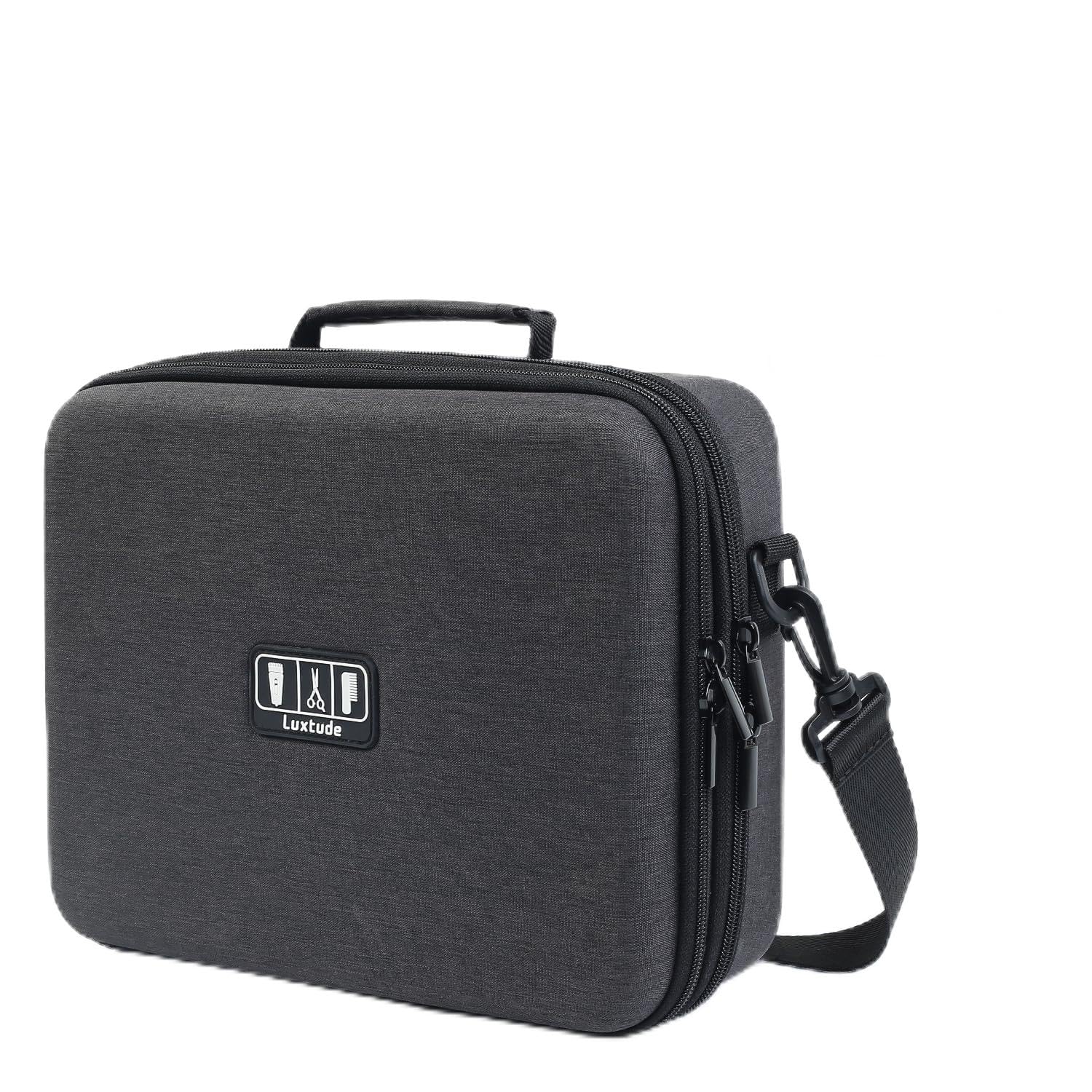 Luxtude Große Friseurtasche, Friseurbeutel für Schermaschinen und Zubehör, große Haarschneidemaschine für Reisen, Schermaschine und Trimmerkoffer, Friseurzubehör für Wahl 5Star/Hatteker/Oneisal/Andis