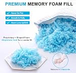 Oreillers en mousse à mémoire déchiquetée VVZ taille reine 2 pièces, oreillers de lit ajustables pour dormeurs sur le côté, le dos et le ventre, oreiller en gel de luxe pour dormeurs chauds avec housse respirante et lavable