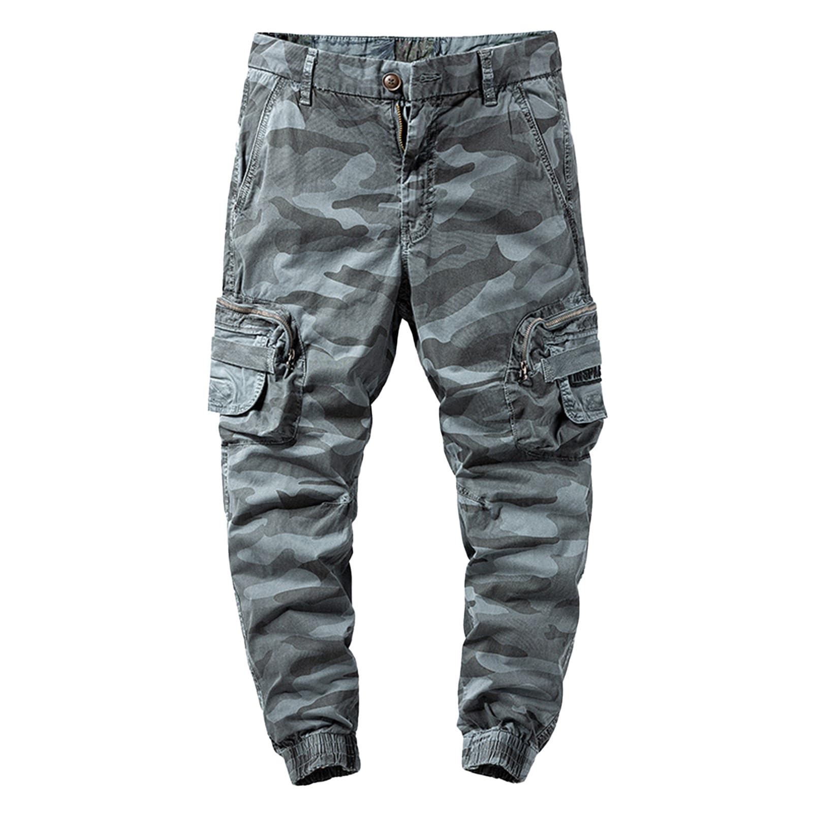 Pantaloni Cargo Uomo Stile Classico E Moderno con Tasche Laterali Fantasia Mimetica vestibilità Comoda E Ampia per Un Look Casual E Sportivo Pantalone Uomo Elegante Resistente