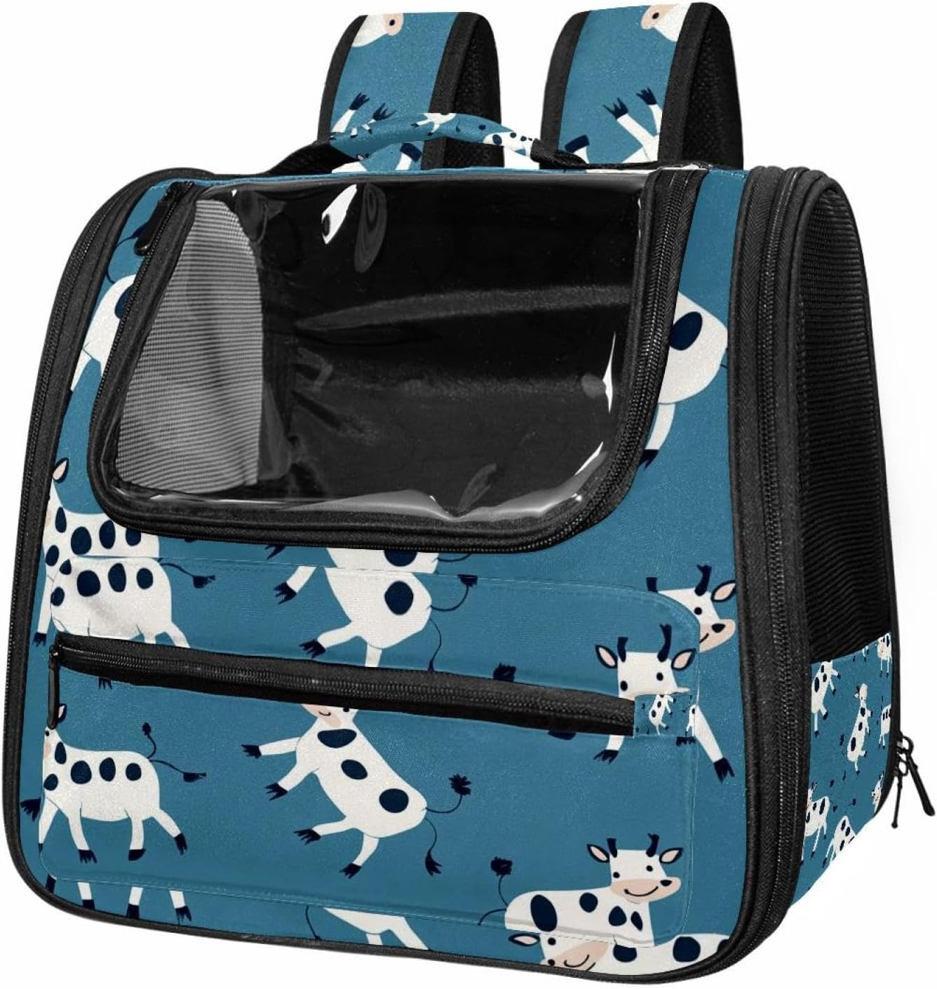 Running Cows (2) Pet Carrier Airline Approved Soft Sided Portable Cozy Travel Pet Bag, Car Seat Safe Carrier for Cats and Dogs