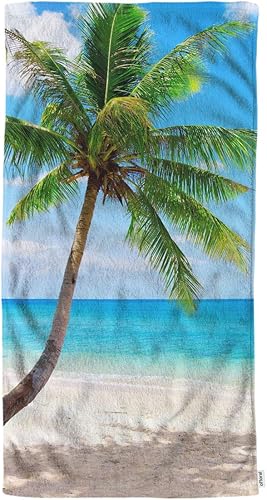 Floral Deer & Rabbit Cotton Towels - 15x30 Inch