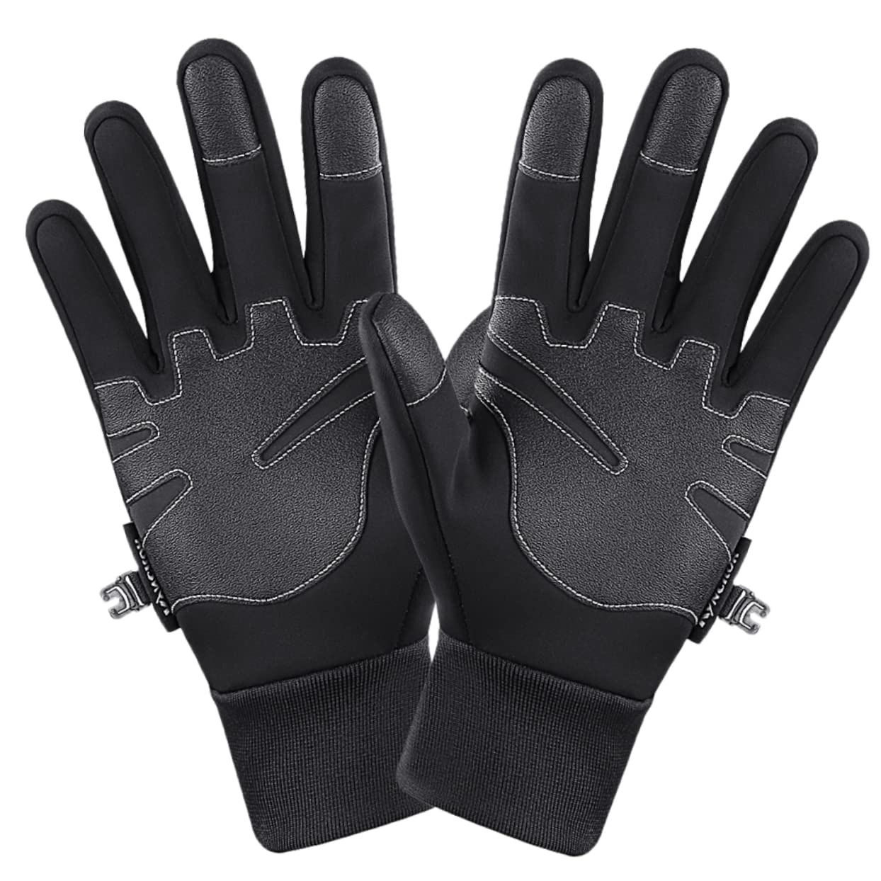 BESPORTBLE Reusable Bike Gloves Outdoor Gloves Anti-wear Palm-pad Windproof and Waterproof for Touch Screens