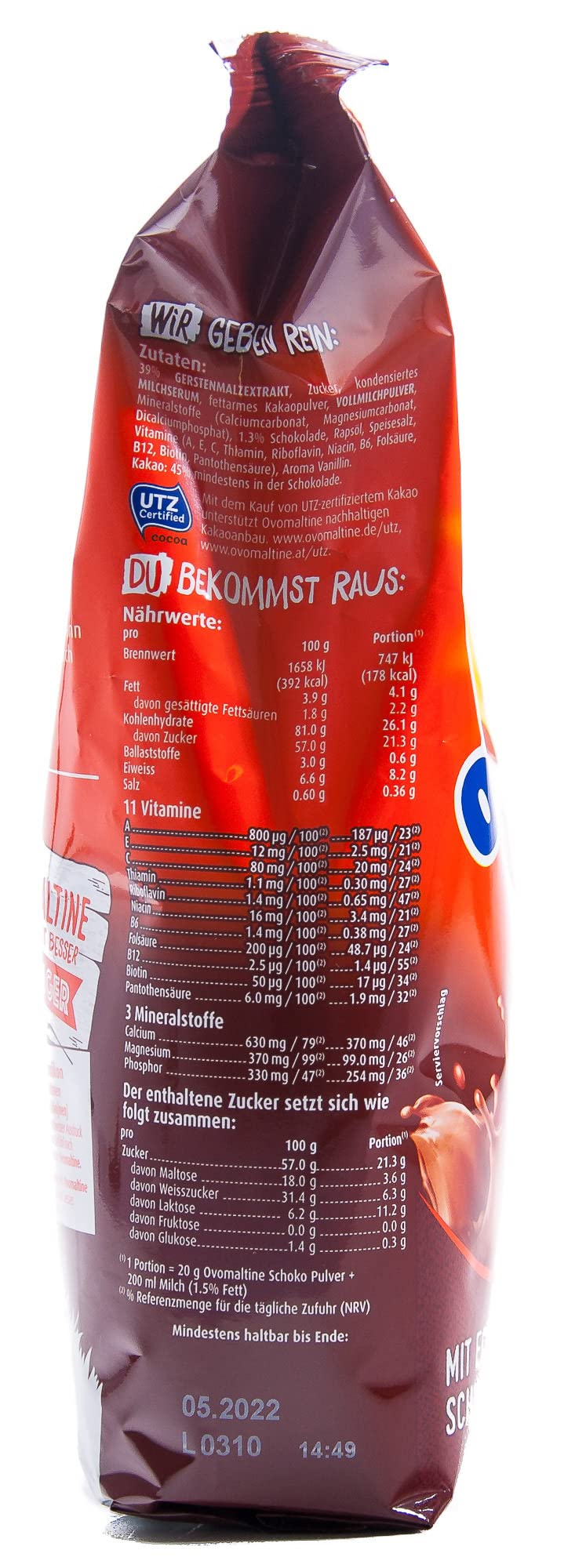 Ovomaltine chocolate en polvo, 450 g 1 paquete