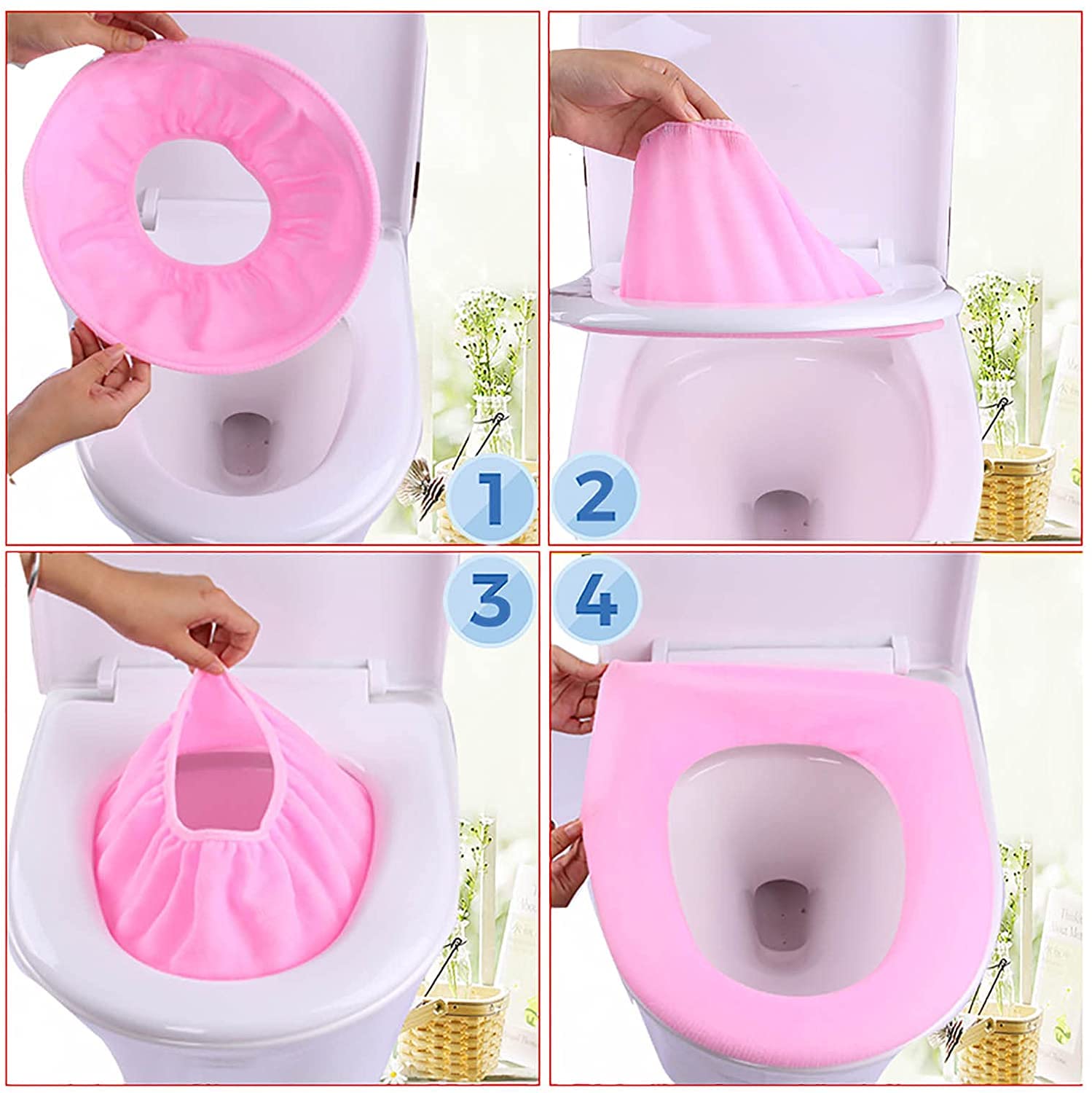 Housse De Toilette Lioaeust - Lavable Et Réutilisable - Confort Doux