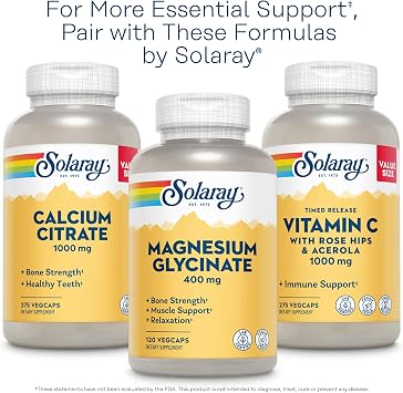 SOLARAY Magnesium Potassium with Bromelain, 120 VegCaps | Heart, Muscle & Electrolyte Support - Marine Magnesium, Potassium & Bromelain - 60 Servings - Gluten Free, Lab Verified
